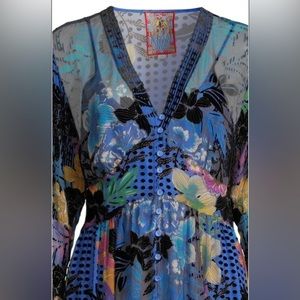 ♥️ XXL Johnny Was Lanai Burnout Beesley Dress NEW
